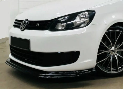 Splitter And Bug Guard ABS Gloss Black Lower Front For VW Caddy 2010-15