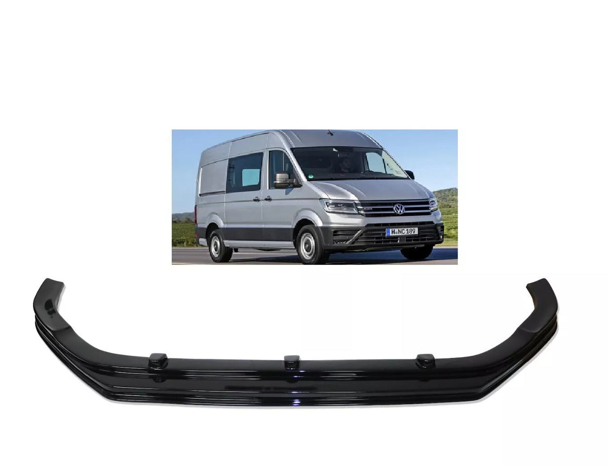 Volkswagen Crafter 2 2018-2026 Front Bumper Lip Splitter Spoiler Black