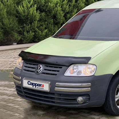 Sun Visor And Bug Guard Front Solid Black Acrylic For VW Caddy 2004-2009