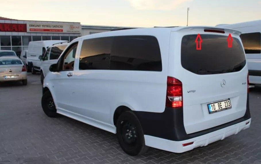 Mercedes Vito 3 (W447) 2015-2020 Rear Boot Lid Spoiler Wing Lip Primed Fiberglass