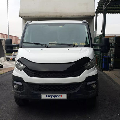 Sun Visor And Bug Guard Solid Black Acrylic For Iveco Daily 2014-2022