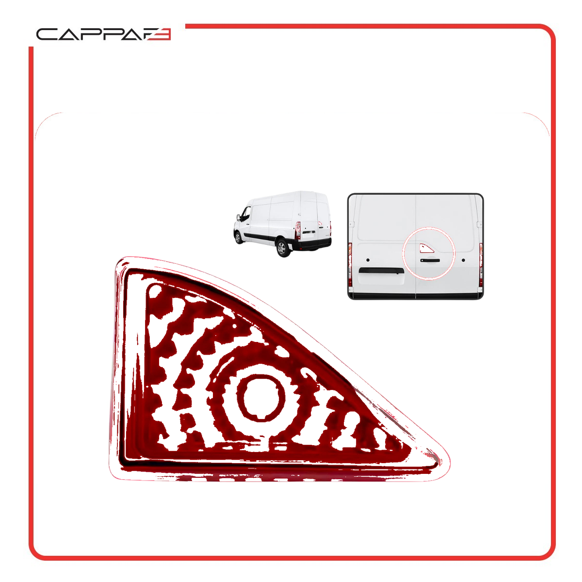 Red rear centre brake light for Renault Master III and Vauxhall Movano B 2010 onwards – 5