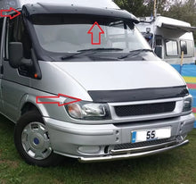 Sun Visor And Bug Guard Solid Black Acrylic For Ford Transit MK6 2002-05