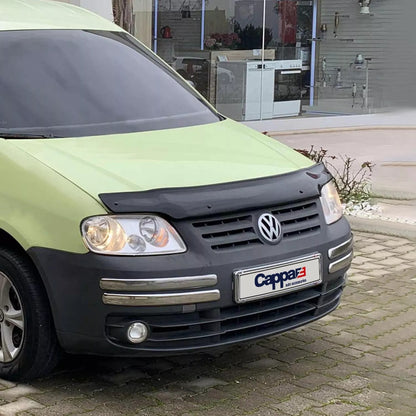 Sun Visor And Bug Guard Front Solid Black Acrylic For VW Caddy 2004-2009