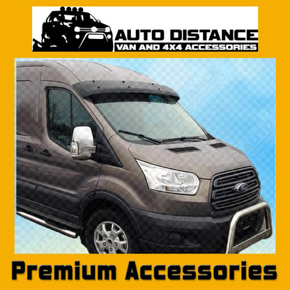 Sun Visor And Bug Guard Solid Black Acrylic For Ford Transit MK8 2014-18