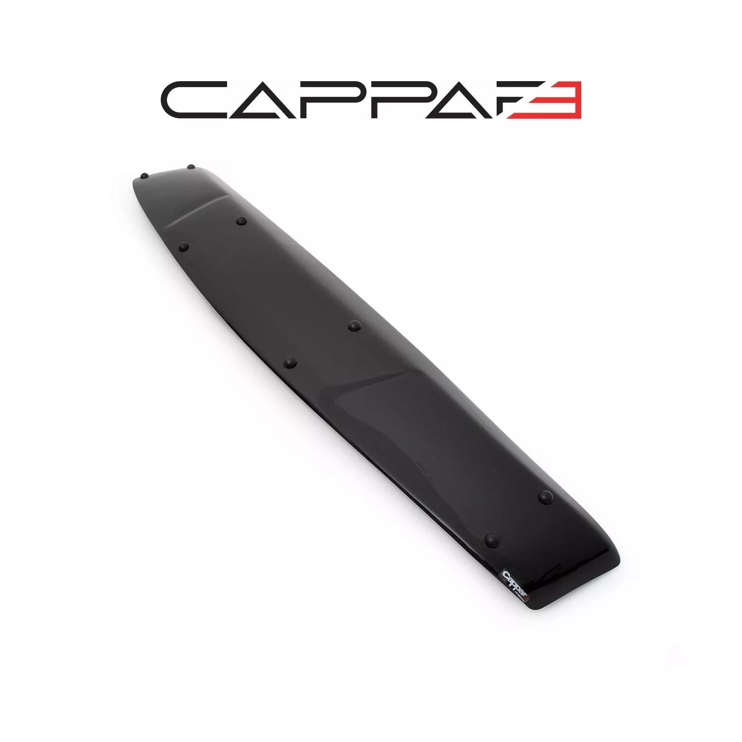 Sun Visor And Bug Guard Solid Black ABS For Ford Transit Custom 2013-17