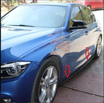 BMW 3 Series (F30) 2011-2019 Side Skirts Sill Extension Splitter Black