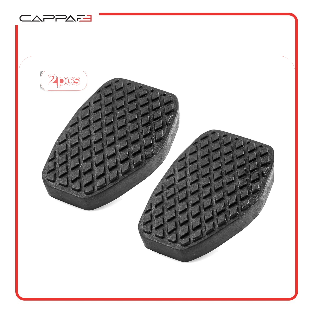Cappafe Compatible with Citroen Berlingo Peugeot Partner Expert Brake and Clutch Pedal Rubber Pads 2 pcs