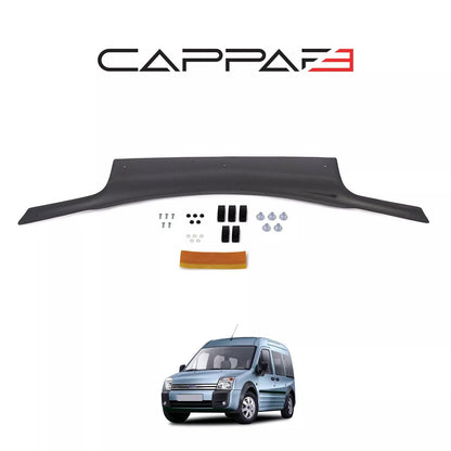 Sun visor Bonnet Protector Bug Guard Black ABS For Ford Connect 2003-2007