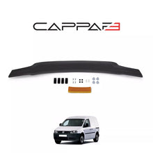 Sun Visor And Bug Guard Front Solid Black Acrylic For VW Caddy 2004-2009