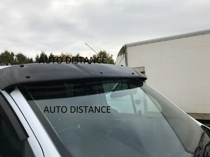Sun Visor And Bug Guard Black Front ABS For Ford Transit Custom 2018-22