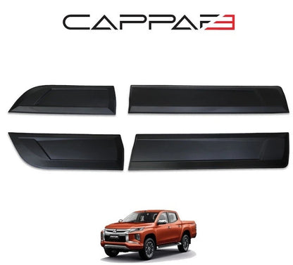 Mitsubishi L200 2019-2023 black side door moulding strips – 3
