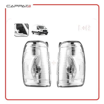 Pair of clear wing mirror indicator lenses for Ford Transit Mk8 2014-2019 – 2