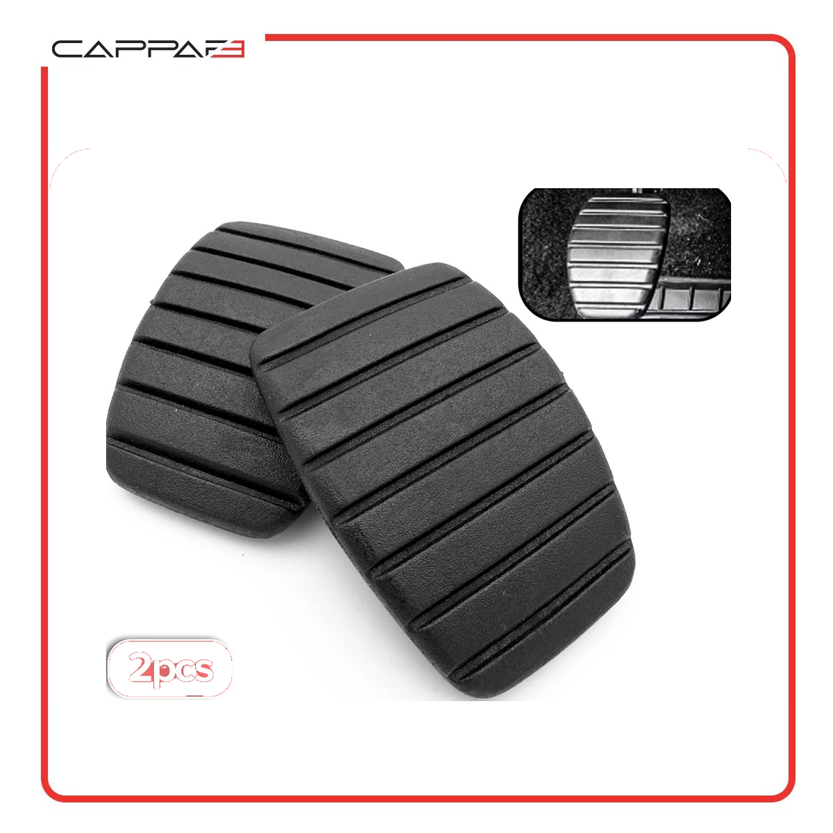Cappafe Compatible with Renault Clio 4 Captur Dacia Sandero Dokker Brake Pedal Rubber Pads 465310981R 2 pcs