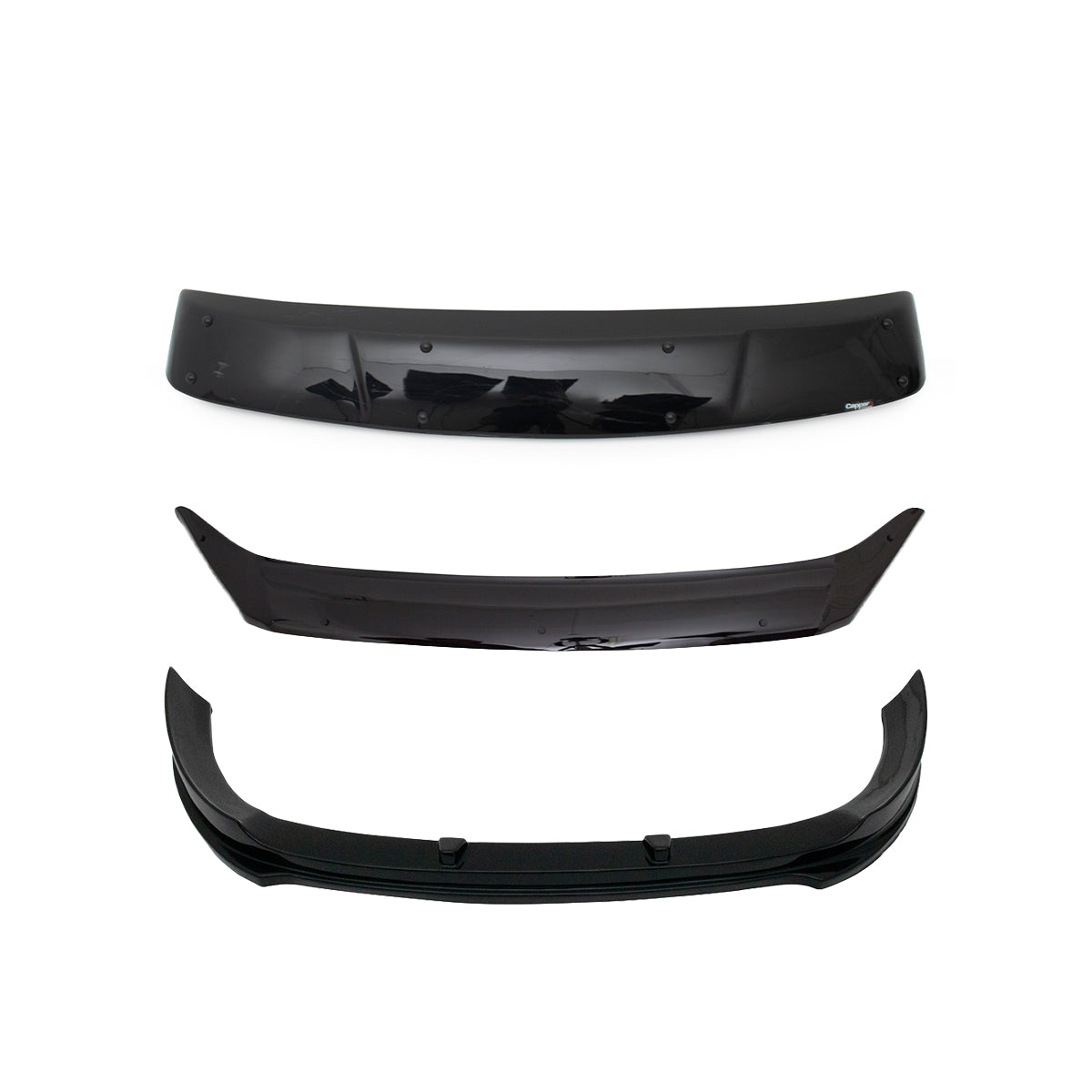Sun Visor Bonnet Deflector and Front Bumper Lip for Ford Transit Custom 1 (V362) 2012-2017
