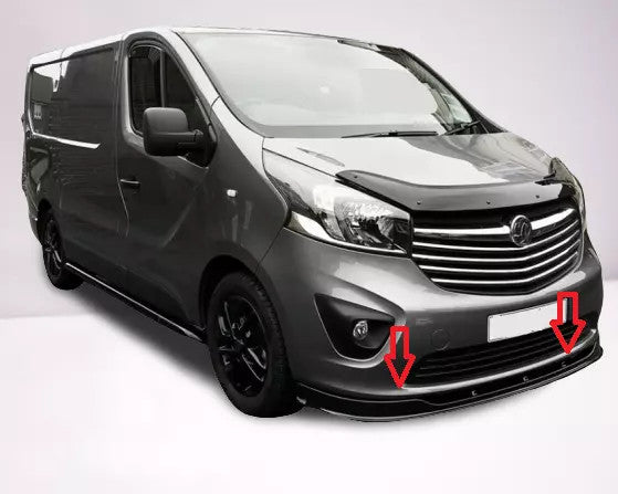 Vauxhall Vivaro B (X82) 2014-2019 Front Bumper Lower Lip Black