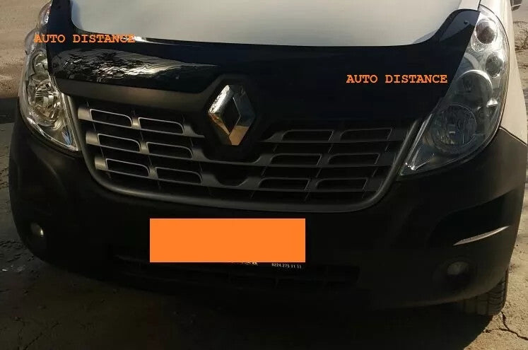 Renault Master 3 2014-2019 Bonnet Wind Stone Deflector Bug Guard Black