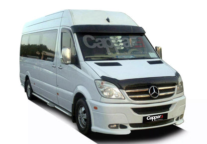 Sun Visor And Bug Guard Black ABS For Mercedes Sprinter W906 2006-2013