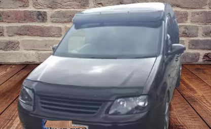 Sun Visor And Bug Guard Front Solid Black Acrylic For VW Caddy 2004-2009