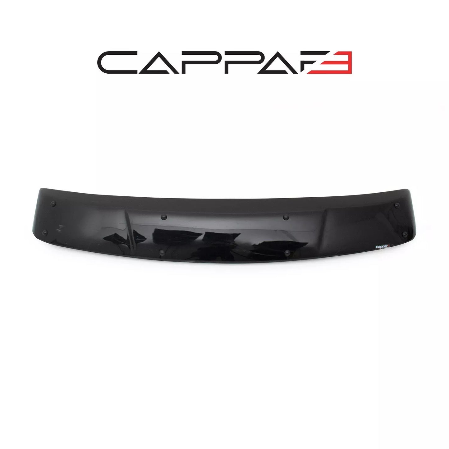 Sun Visor And Bug Guard Solid Black ABS For Ford Transit Custom 2013-17