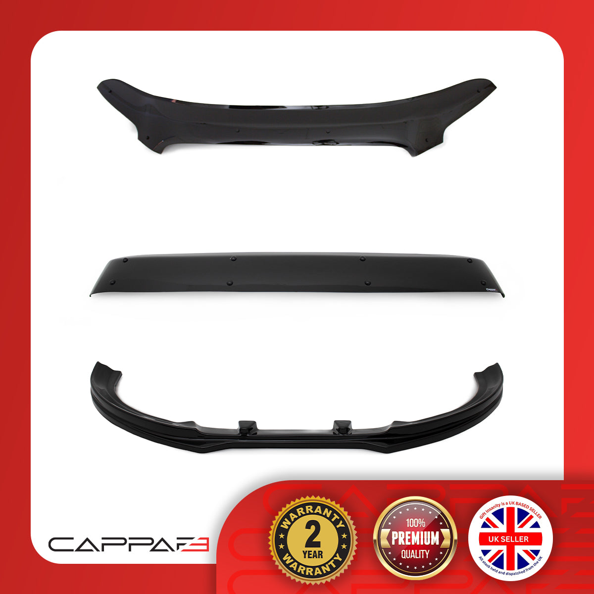 Sun Visor and Front Bumper Lip for Ford Transit Mk8 2014-2019