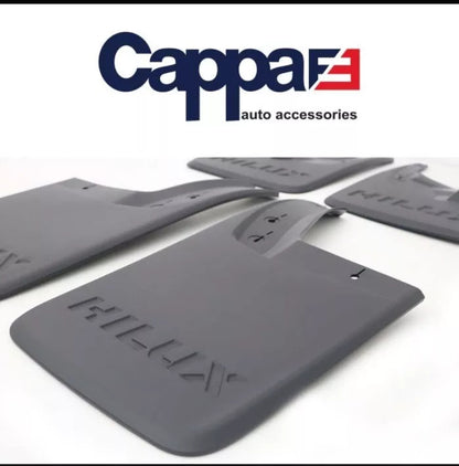 Toyota Hilux 8 (AN) 2015-2020 Front Rear Mud Flaps Splash Guards Mudguards Black