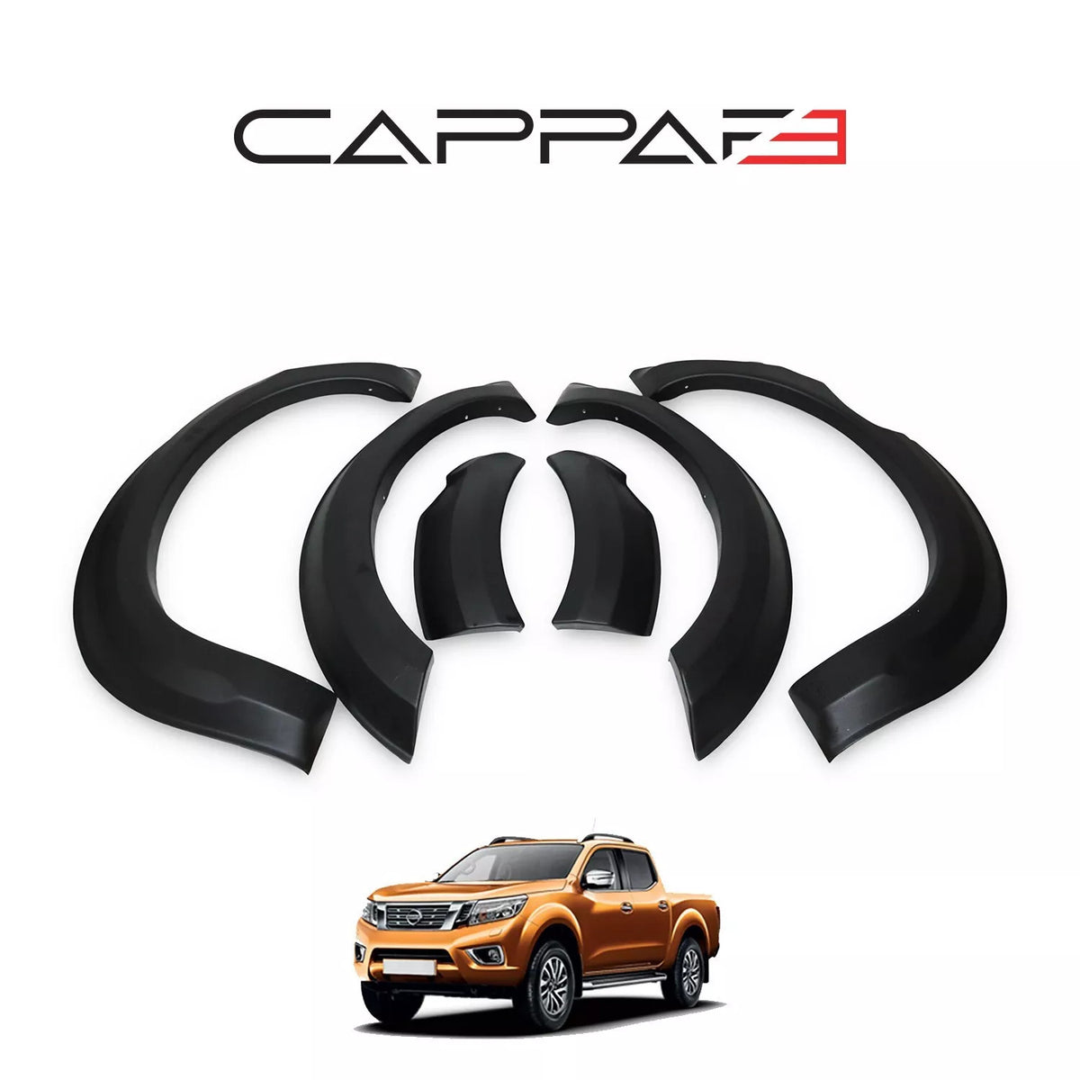 Nissan Navara 3 2016-2021 Fender Flares Wheel Arch Trim Moulding ABS 6pcs