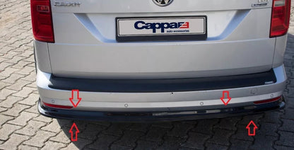 Volkswagen Caddy 4 (SA) 2015-2020 Rear Bumper Diffuser Splitter Lip Spoiler
