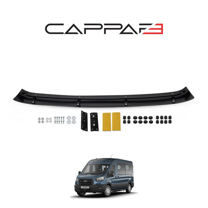Sun Visor And Bug Guard Solid Black ABS For Ford Transit MK8 2019-2023