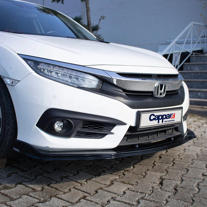 Honda Civic 10 (FC) 2015-2021 Front Bumper Lower Lip Black
