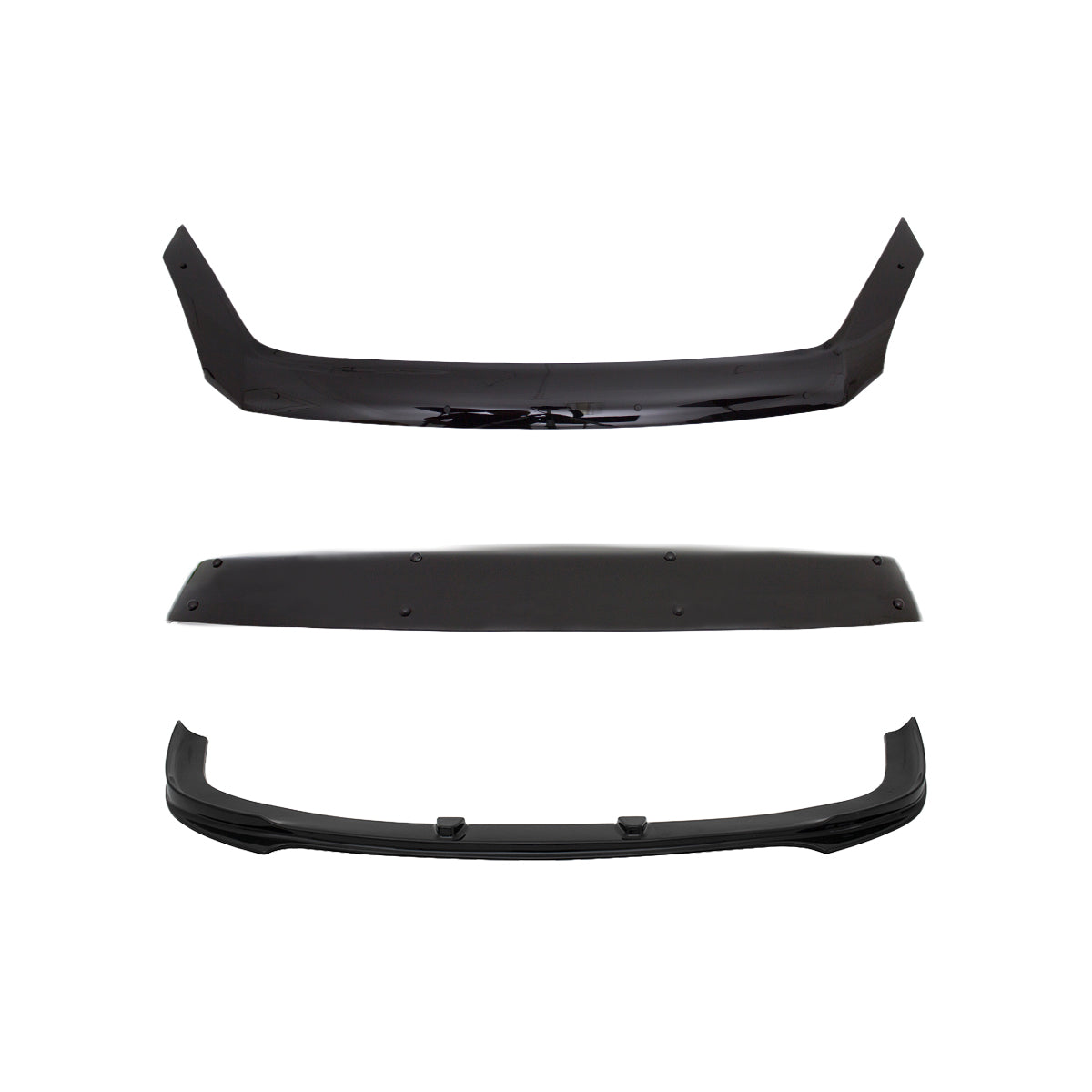 Sun Visor Bonnet Deflector and Front Bumper Lip for Volkswagen Crafter 1 (2E) 2006-2012