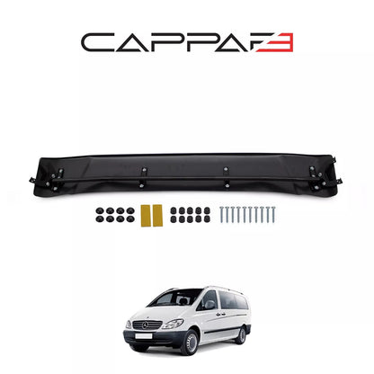Sun visor and Bug Guard Set Front Black For Mercedes Vito 639 2004-2013