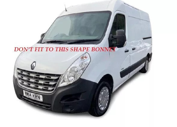 Renault Master 3 2014-2019 Bonnet Wind Stone Deflector Bug Guard Black