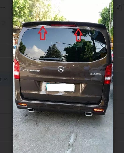 Mercedes Vito 3 (W447) 2015-2020 Rear Boot Lid Spoiler Wing Lip Primed Fiberglass