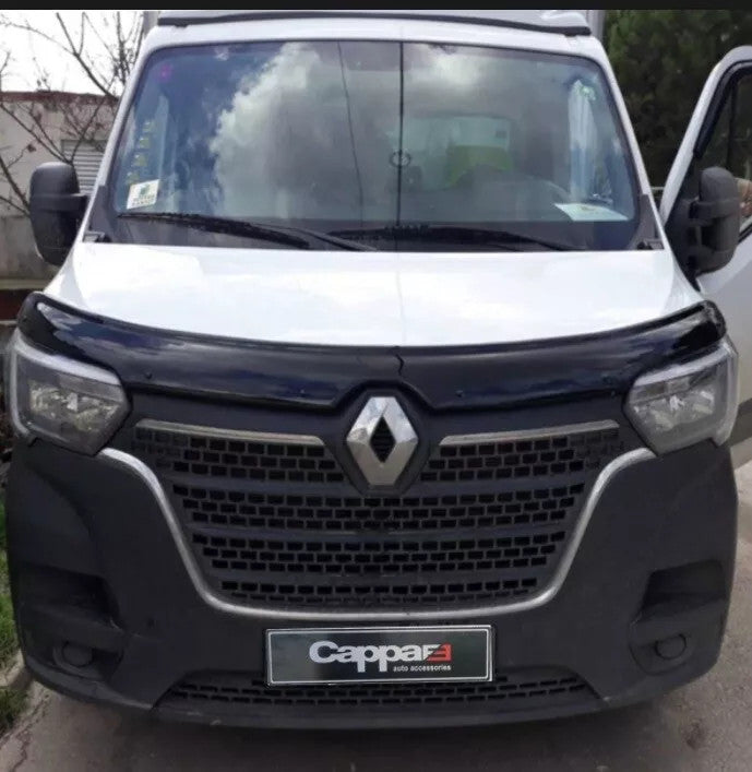 Renault Master 3 2019-2024 Bonnet Wind Stone Deflector Bug Guard Black
