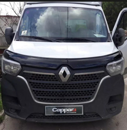Renault Master 3 2019-2024 Bonnet Wind Stone Deflector Bug Guard Black