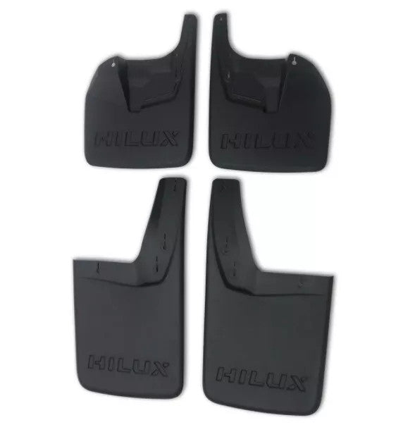 Toyota Hilux 8 (AN) 2015-2020 Front Rear Mud Flaps Splash Guards Mudguards Black