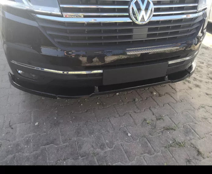 Volkswagen T6.1 2019-2024 Front Bumper Lip Splitter Spoiler Black