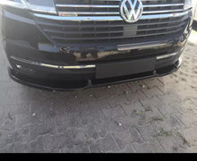 Volkswagen T6.1 2019-2024 black front bumper lip splitter – 2