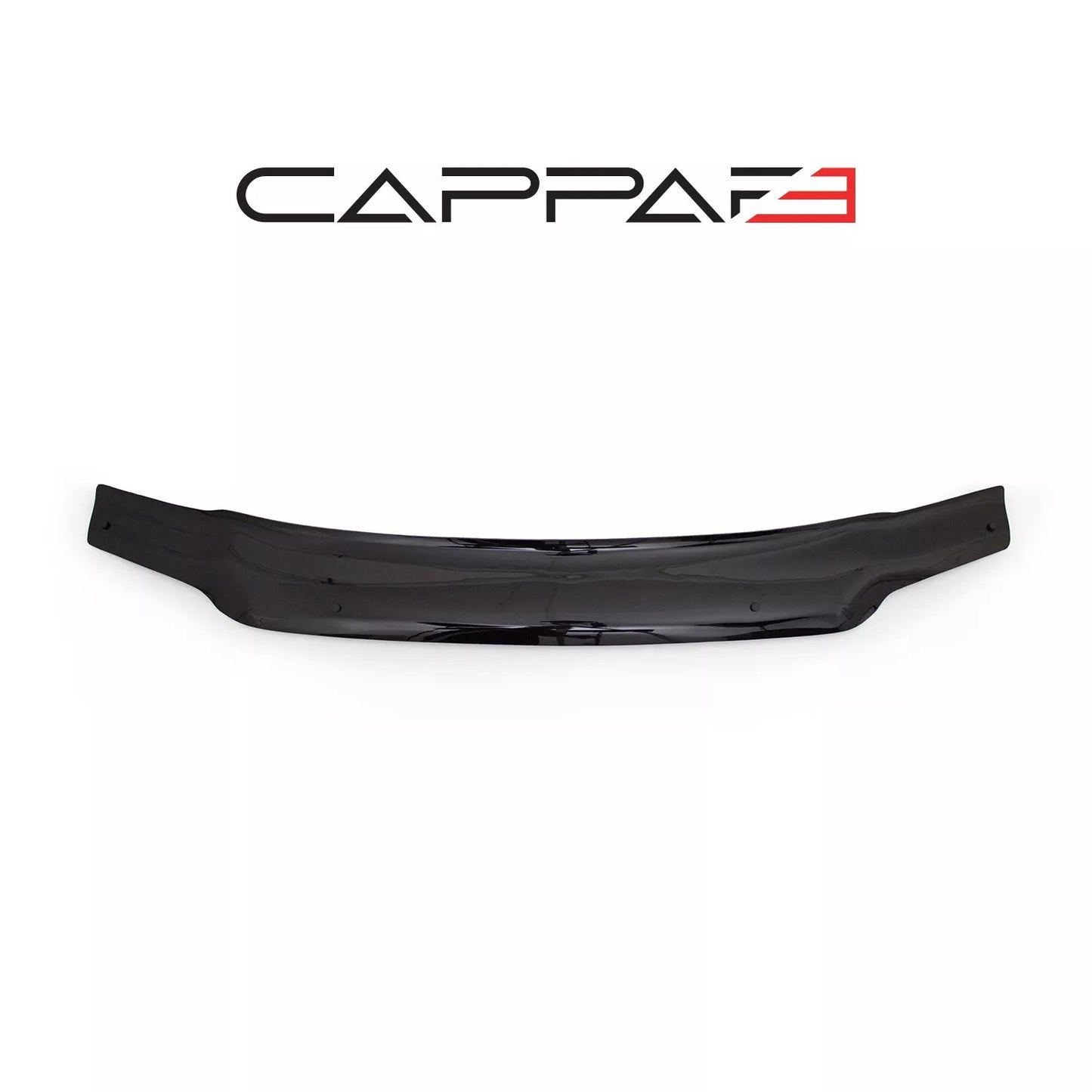 Sun Visor And Bug Guard Front Solid Black Acrylic For VW Caddy 2004-2009