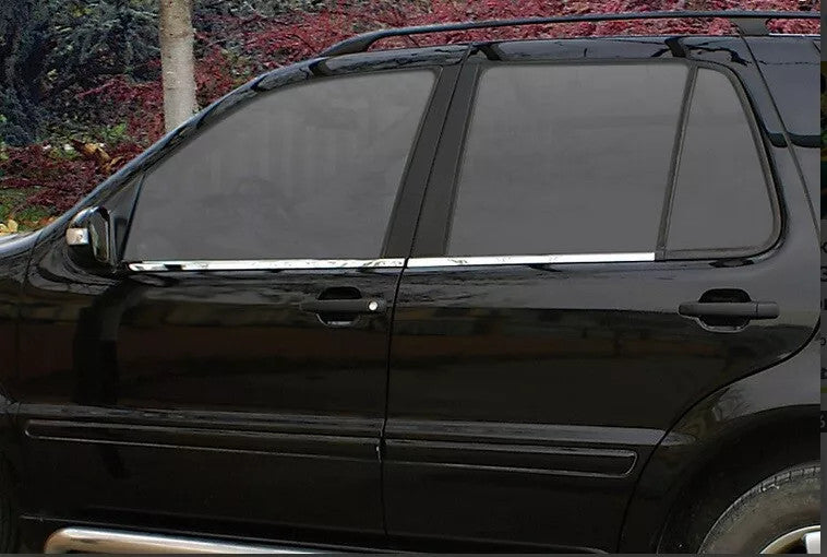 Mercedes ML W163 1999-2005 stainless steel window trim strips