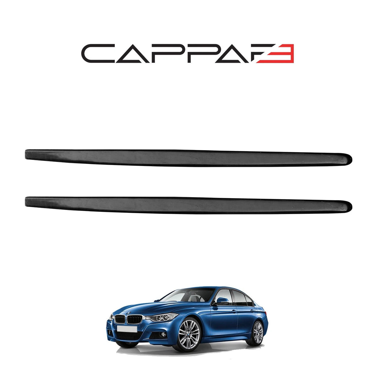 BMW 3 Series (F30) 2011-2019 Side Skirts Sill Extension Splitter Black