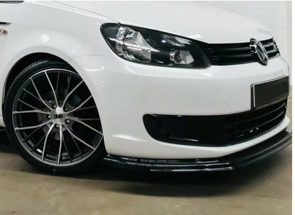 Splitter And Bug Guard ABS Gloss Black Lower Front For VW Caddy 2010-15