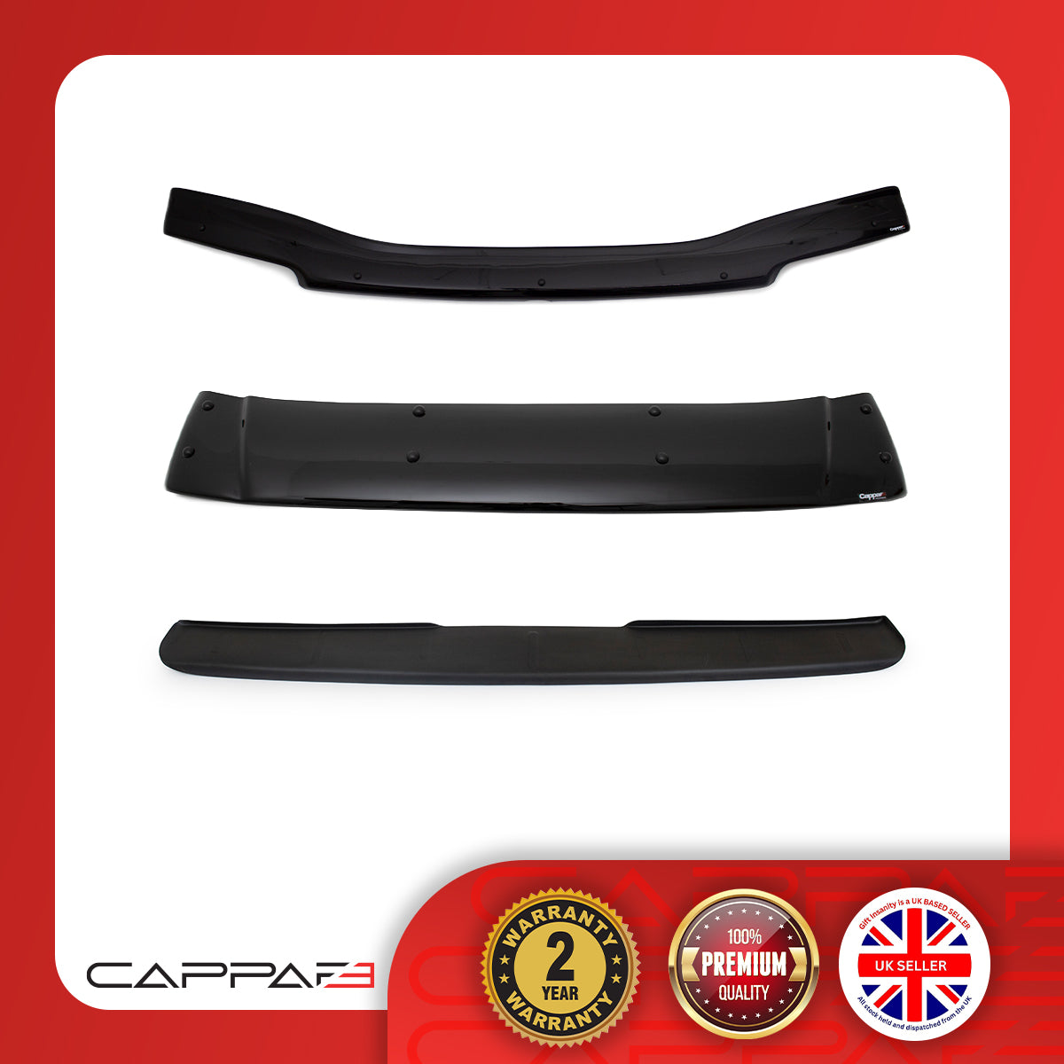 Sun Visor, Bonnet Deflector and Rear Bumper Sill for Volkswagen Transporter T4 1996-2003