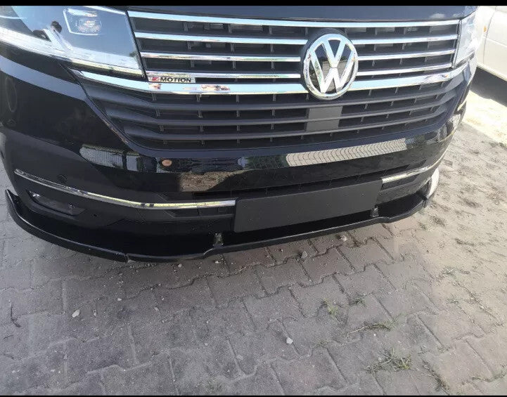 Volkswagen T6.1 2019-2024 Front Bumper Lip Splitter Spoiler Black