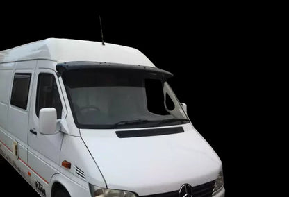 Sun Visor And Bug Guard Solid Black ABS For Mercedes Sprinter 2000-05