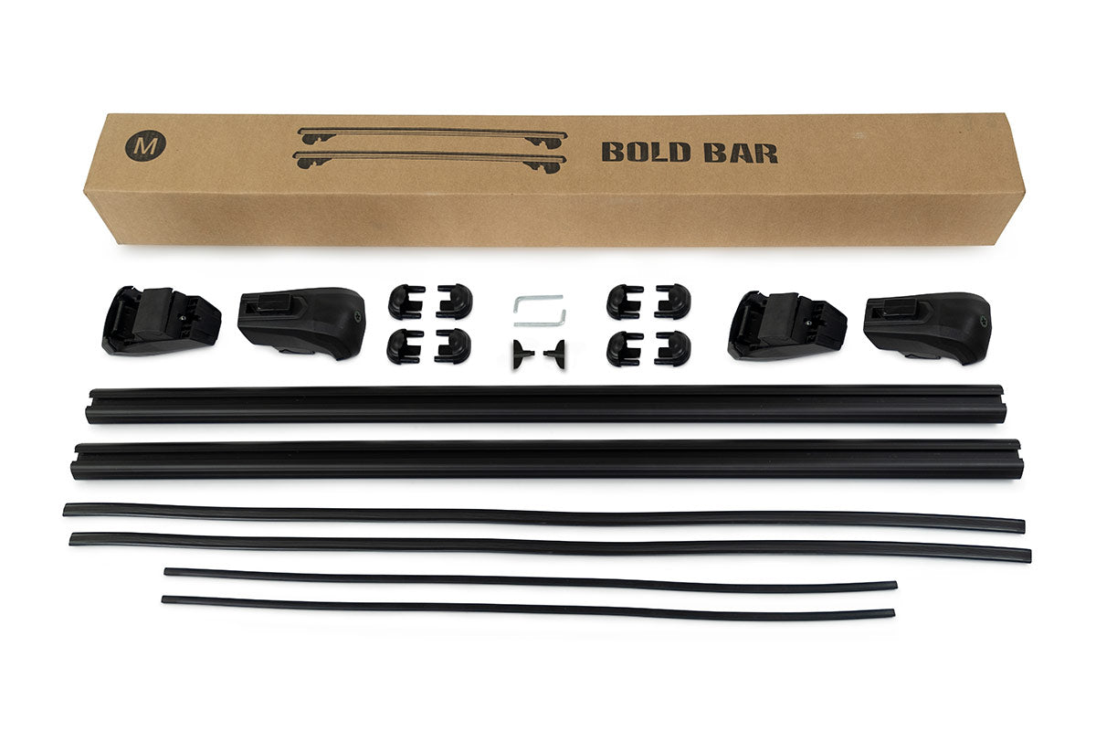 Cappafe Bold Bar V2 Roof Rack Cross Bars Roof Bars Black 127cm 2pcs