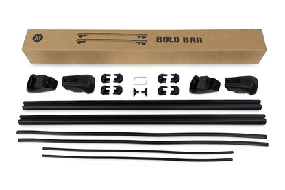 Cappafe Bold Bar V2 Roof Rack Cross Bars Roof Bars Black 127cm 2pcs
