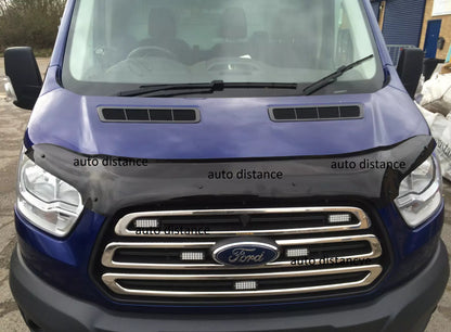 Sun Visor And Bug Guard Solid Black Acrylic For Ford Transit MK8 2014-18