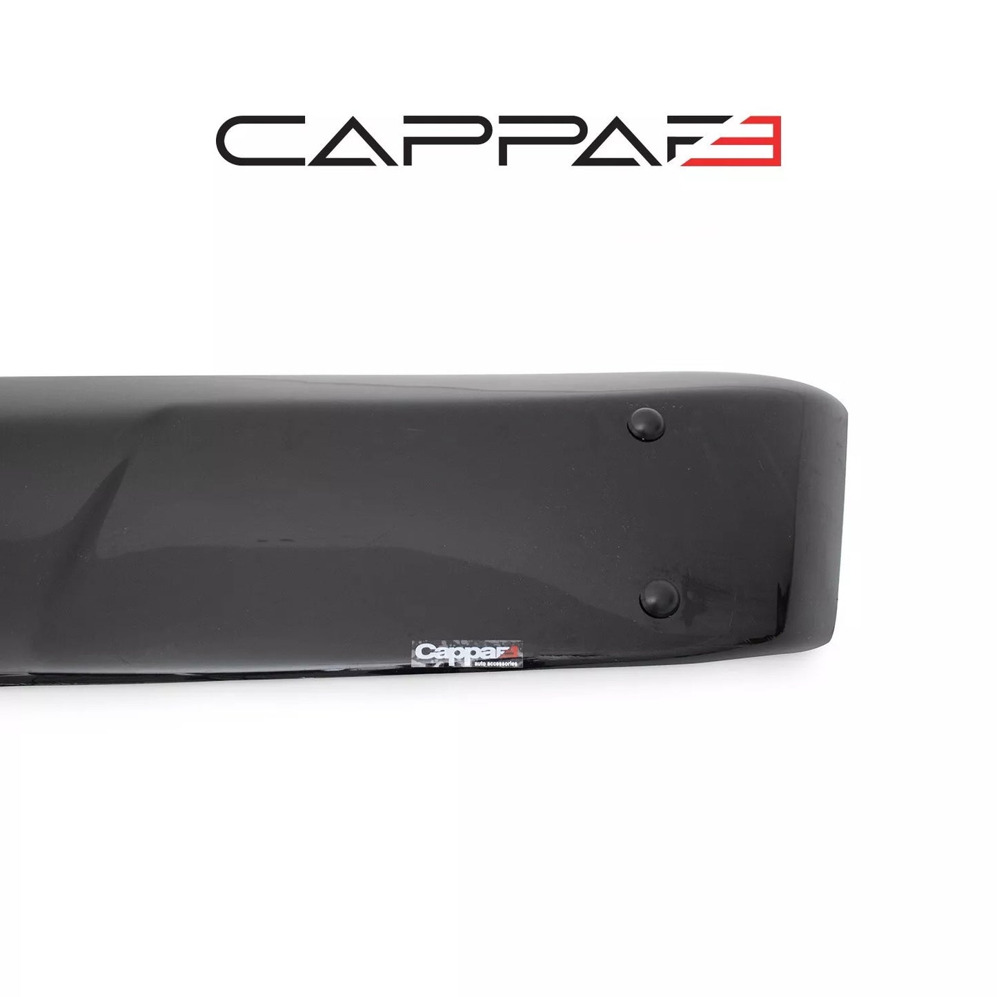 Sun Visor And Bug Guard Solid Black ABS For Ford Transit Custom 2013-17